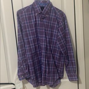 Tailorbyrd Purple Plaid shirt